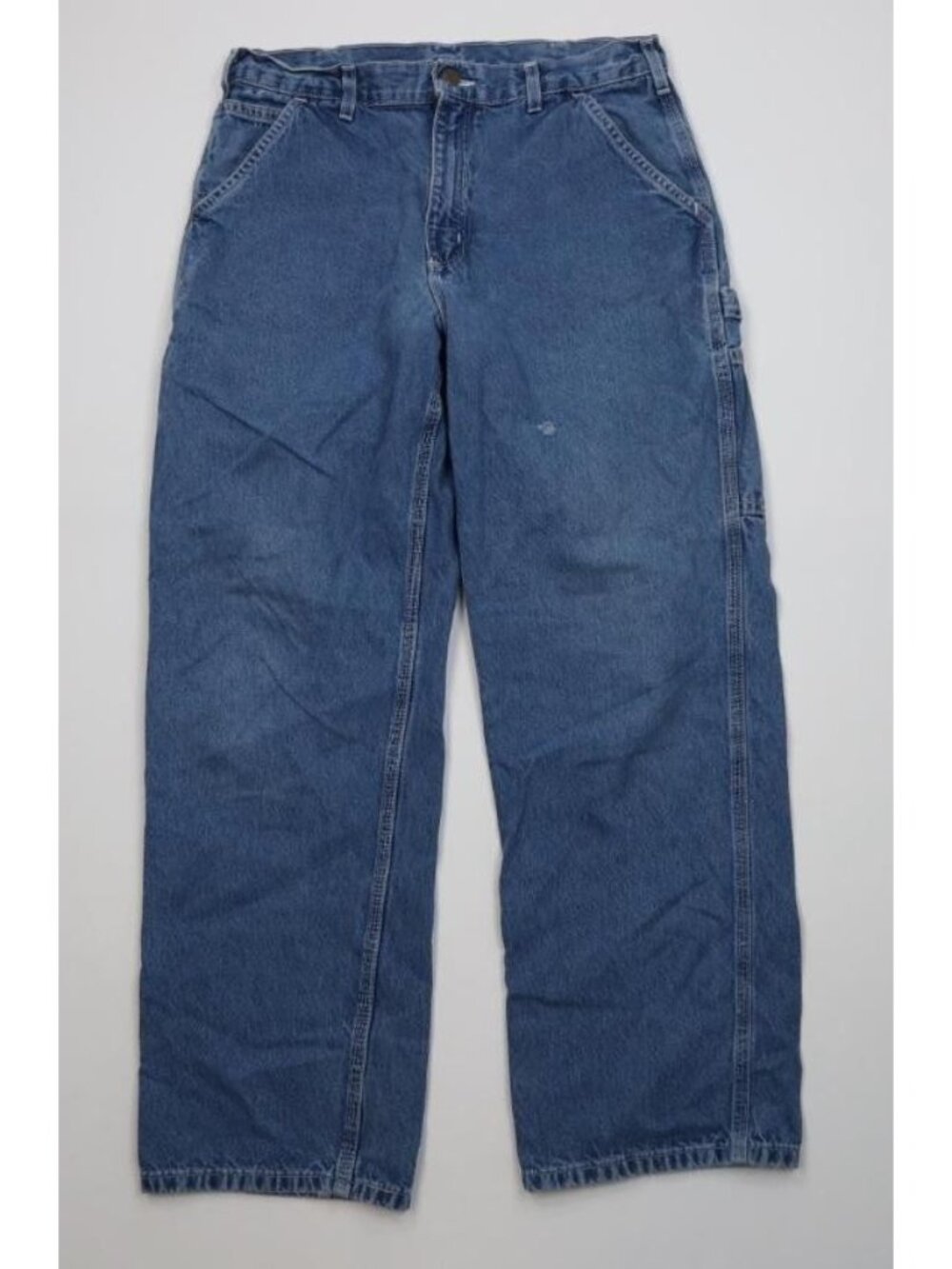 Vintage Y2K 2005 Carhartt Mens 32x30 Distressed Dungaree Wide Leg Denim Jeans